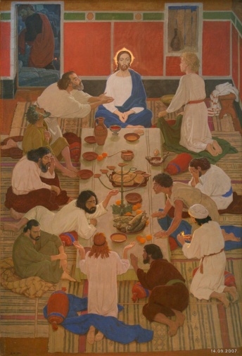 Дмитрий Жилинский. Живопись. Графика.. Тайная вечеря. Холст, масло. 2000.