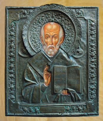 Александр Соколов. Николай Чудотворец. Местонахождение иконы неизвестно.