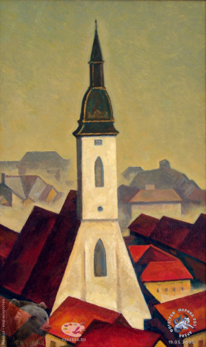 Моя художественная жизнь. Братислава. Картон, масло. 122х80. 2002.