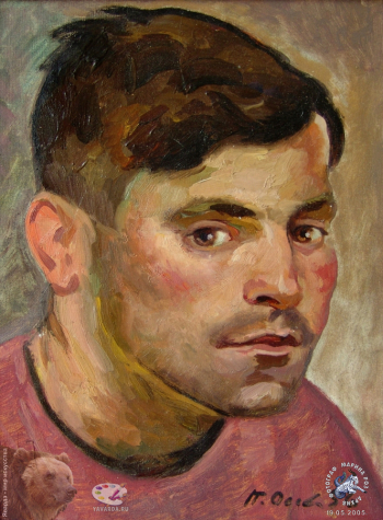 Моя художественная жизнь. Портрет брата. Картон, масло. 1956.