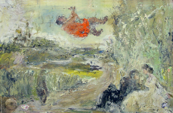 Романтический пейзаж конца XX века. Видение. Холст, масло. 40х60. 2001.