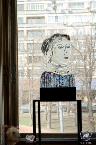 Савельева Любовь Ивановна. 2009.. Портрет, выполненный художественным стеклом