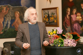 Выставка `Простые вещи. Живопись`. 2010.. Поздравление художнице