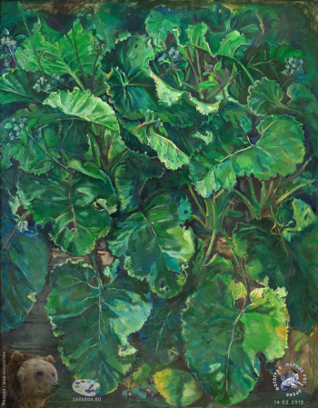 Простые вещи. Живопись. 2012.. Лопухи. Холст, масло. 200х160. 2004.