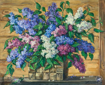 Простые вещи. Живопись. 2012.. Сирень. Холст, масло. 65х80. 2007.