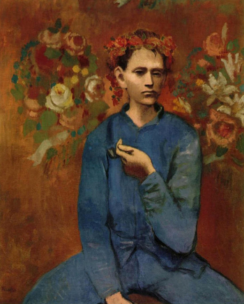 Пабло Пикассо. Мальчик с трубкой. Холст, масло. 100х81,3. 1905. Частное собрание.