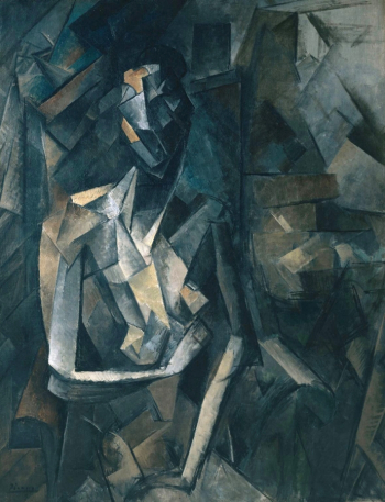 Пабло Пикассо. Сидящая обнажённая. Холст, масло. 92х73. 1910. Современная галерея Тейт.