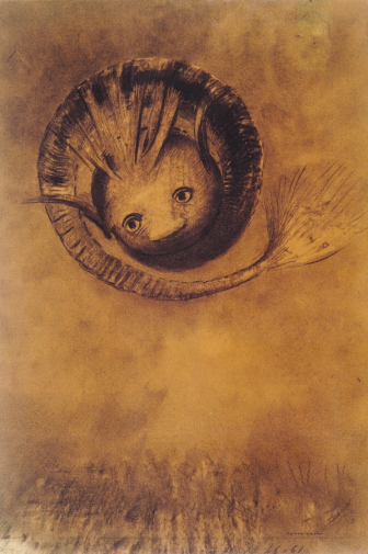 Одилон Редон. Химера. Бумага, уголь. 50,4х34. 1883. Музей Крёллер-Мюллер.