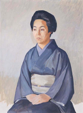 Канаэ Ямамото. Портрет Хамы Такахаши. Холст, масло. 1917. Музей Канаэ Ямамото.