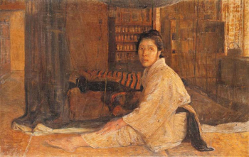 Канаэ Ямамото. Портрет. Холст, масло. 1905. Музей Канаэ Ямамото.