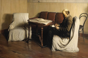Бродский Исаак Израилевич. В.И.Ленин в Смольном в 1917 году. Холст, масло. 190х287. 1930. Государственная Третьяковская галерея.