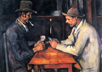 Поль Сезанн. Игра в карты. Холст, масло. 97х130. 1892-1893. Собрание династии Аль Тани.