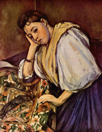 Поль Сезанн. Итальянка. Холст, масло. 92х73. 1896. Музей Гетти.
