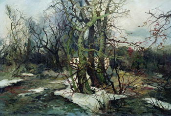 Колесников Степан Фёдорович. Весна в Малороссии. Холст, масло. 49х71. 1914-1916. Государственный Владимиро-Суздальский историко-архитектурный и художественный музей-заповедник.