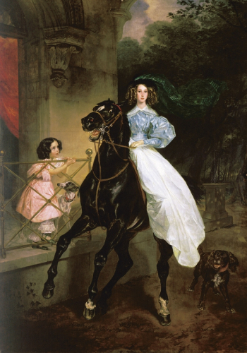 Брюллов Карл Павлович. Всадница. Холст, масло. 291,5х206. 1832. Государственная Третьяковская галерея.