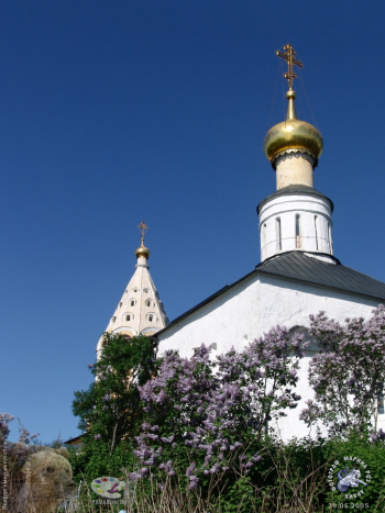 Городня на Волге. Церковь Рождества Пресвятой Богородицы. Цветет сирень.