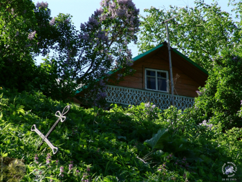 Городня на Волге. Покосившийся могильный крест. Село Городня на Волге.
