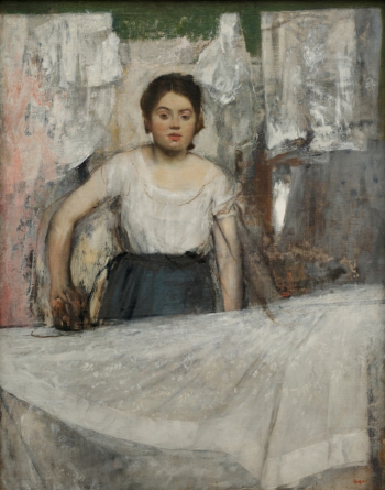 Эдгар Дега. Женщина, гладящая белье. Холст, масло. 92х73. 1869. Мюнхенский художественный музей `Новая пинакотека`
