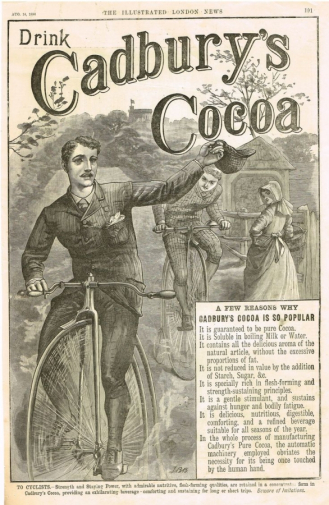Реклама сладкого напитка. 1886 год. Неизвестный фотограф.