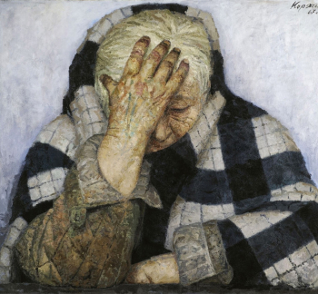Коржев (Чувелёв) Гелий Михайлович. Мать. Холст, масло. 200х223. 1964-1967. Государственная Третьяковская галерея.