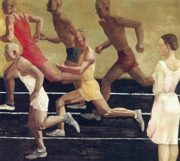Дейнека Александр Александрович. Бег. Холст, масло. 229х259. 1933. Государственный Русский музей.