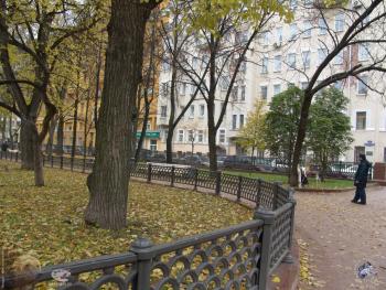 Патриаршие пруды осенью 2003 года. Дерево. Фото 14.10.2003.