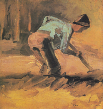 Винсент Ван Гог. Крестьянин. Холст, масло. 30х29. 1882. Мемориальный художественный музей Кубосо.