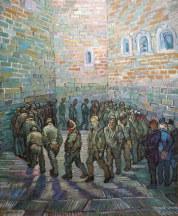 Винсент Ван Гог. Прогулка заключённых. Копия с гравюры Гюстава Доре. Холст, масло. 80х64. 1890. Государственный музей изобразительных искусств имени А.С.Пушкина.