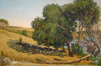 Филимонов Александр Иванович. Полдень. Холст, масло. 55,5х87,5. 1996. Частное собрание.