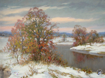 Кирсанов Николай Алексеевич. Первый снег. Холст, масло. 60х80. 1999. Частное собрание.