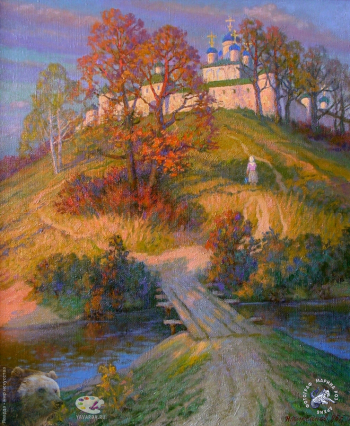 Кирсанов Николай Алексеевич. Сентябрьский вечер. Холст, масло. 73х60. 1996. Частное собрание.