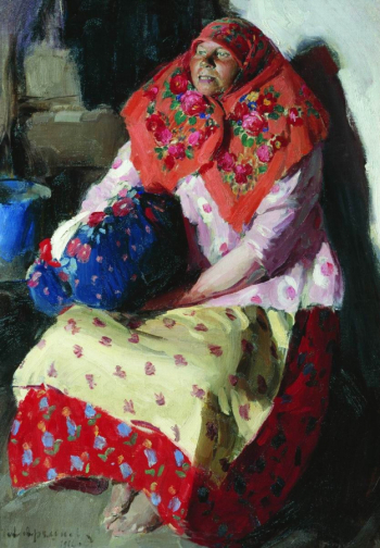 Архипов Абрам Ефимович. Крестьянка. Холст, масло. 127х96. 1916. Государственная Третьяковская галерея.