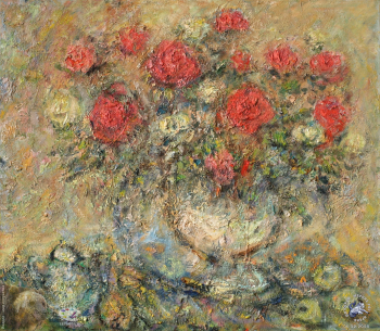 Лескова Нина Алексеевна. Букет. Холст, масло. 70х80. 2003-2007. Авторское собрание.