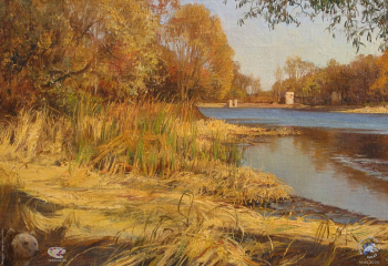 Лапин Игорь Витальевич. В начале осени. Картон, масло. 25х35. 1991. Авторское собрание.