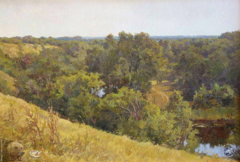 Лапин Игорь Витальевич. Долина. Картон, масло. 35х50. 2003. Авторское собрание.