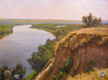 Лапин Игорь Витальевич. Дон у станицы Вёшенской. Холст, масло. 60х80. 2002. Авторское собрание.