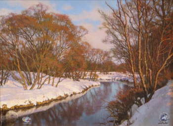 Лапин Игорь Витальевич. Истра. Начало весны. Холст, масло. 30х40. 2001. Авторское собрание.