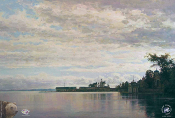 Лапин Игорь Витальевич. Нилова пустынь. Картон, акрил. 35х51. 2002. Авторское собрание.