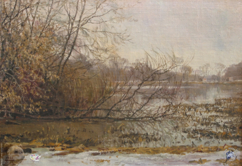 Лапин Игорь Витальевич. Пасмурный день. Холст, масло. 70х100. 1992. Авторское собрание.