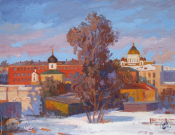 Первые дни весны. Вид с Крымского моста.