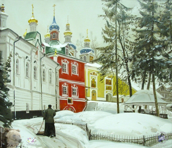 Матрёшин Александр Валентинович. Печоры. Холст, масло. 40х45. Частное собрание.