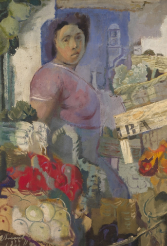 Яковлев Александр Евгеньевич. Продавщица фруктов. Холст, масло. 122,5х84. 1937. Частное собрание.