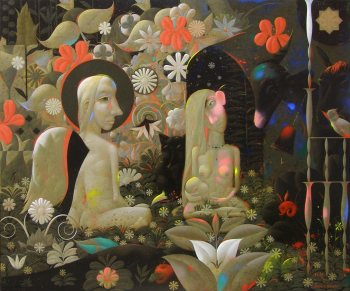 Негодаев Юрий Юрьевич. Рождение. Холст, масло. 100х120. 2009. Частное собрание.