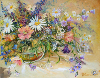Полякова Елена Владимировна. Летний полдень. Холст, масло. 40х50. 2002. Частное собрание.