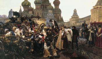 Суриков Василий Иванович. Утро стрелецкой казни. Холст, масло. 218х379. 1881. Государственная Третьяковская галерея.