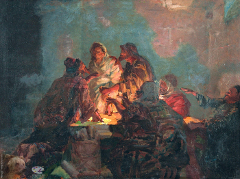 Ярошенко Николай Александрович. Иуда (эскиз). Картон, масло. 1897(?) Музей-усадьба художника Ярошенко.