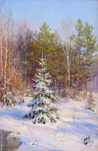 Игорь Смирнов. Зимка. Холст, масло. 45х30. Частное собрание.