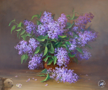 Игорь Смирнов. Сирень. Холст, масло. 50х60.