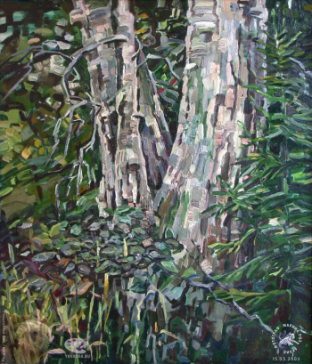 Тоидзе Нателла Георгиевна. Бурелом. Холст, масло. 150х130. 2001. Московский музей современного искусства.