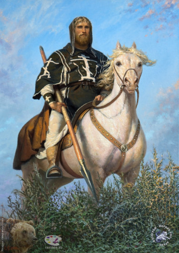 Ефошкин Сергей Николаевич. Воин-схимонах Александр Пересвет. Холст, масло. 70х50. 2014. Авторское собрание.
